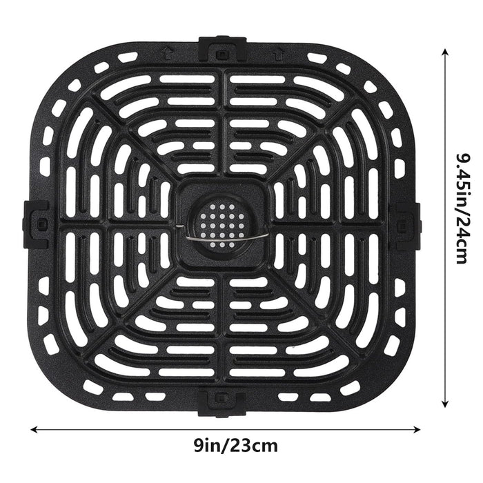 Air Fryer Steaming Plate with Corner Protectors Oil Separator 23x24cm