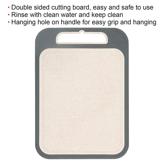 304 Stainless Steel Double Sided Cutting Board Wheat Straw