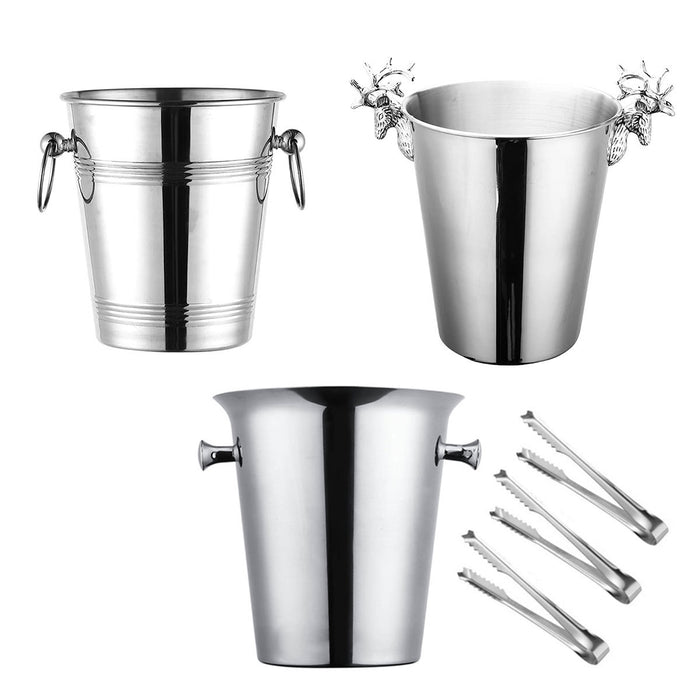 5L Stainless Steel Ice Bucket with Double Insulated Wall