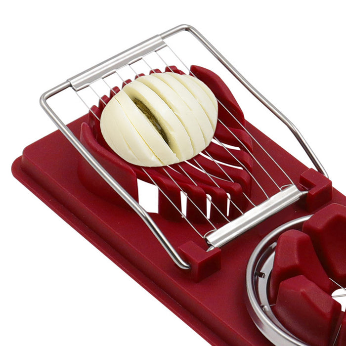 5 Pcs Two in One Egg Slicer Set with Stainless Steel Wires