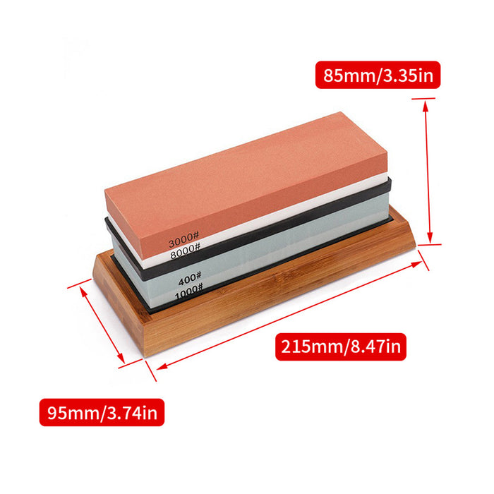 4 Piece Sharpening Stone Set for Kitchen Knives Scissors