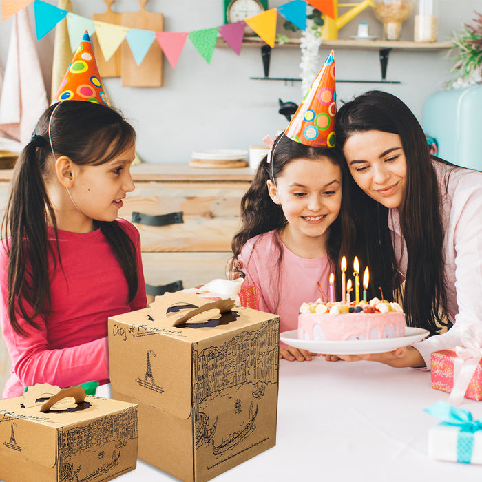 10pcs European Style Kraft Paper Cake Boxes