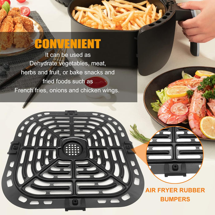 Air Fryer Steaming Plate with Corner Protectors Oil Separator 23x24cm