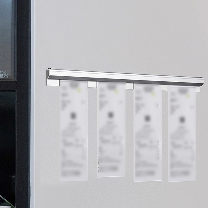 50cm Aluminum Alloy Ticket Holder with Glass Bead Rail Self-Adhesive