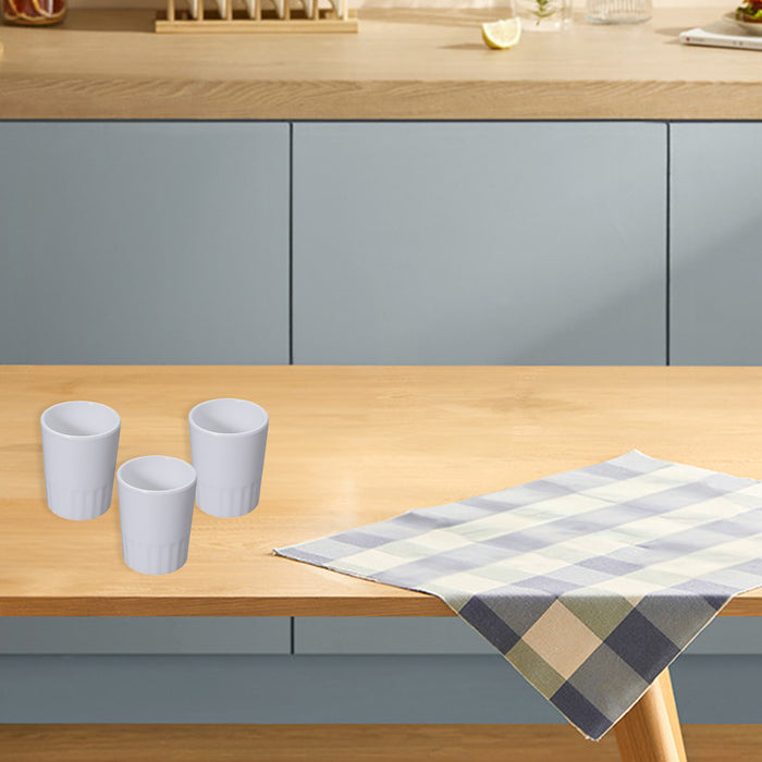 10 Pcs Melamine Tumbler Mugs Shatterproof White 98mm