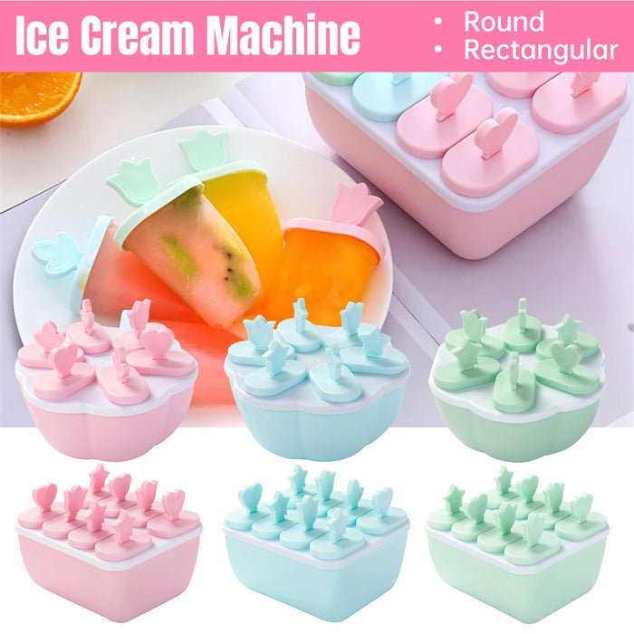 Ice Cream Mold Popsicle Maker Cute Shapes, BPA Free