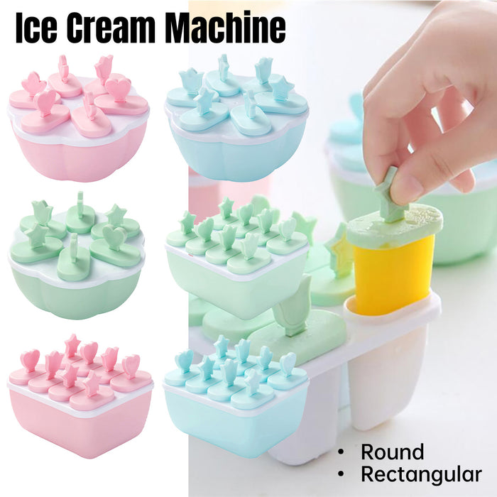 Ice Cream Mold Popsicle Maker Cute Shapes, BPA Free