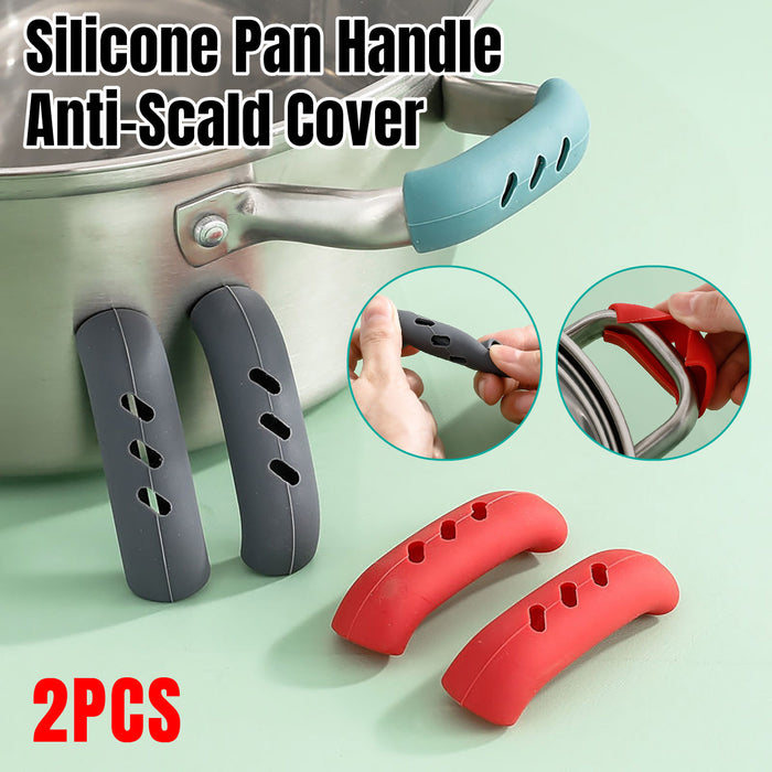 2 Pcs Silicone Pan Handle Covers Heat Resistant