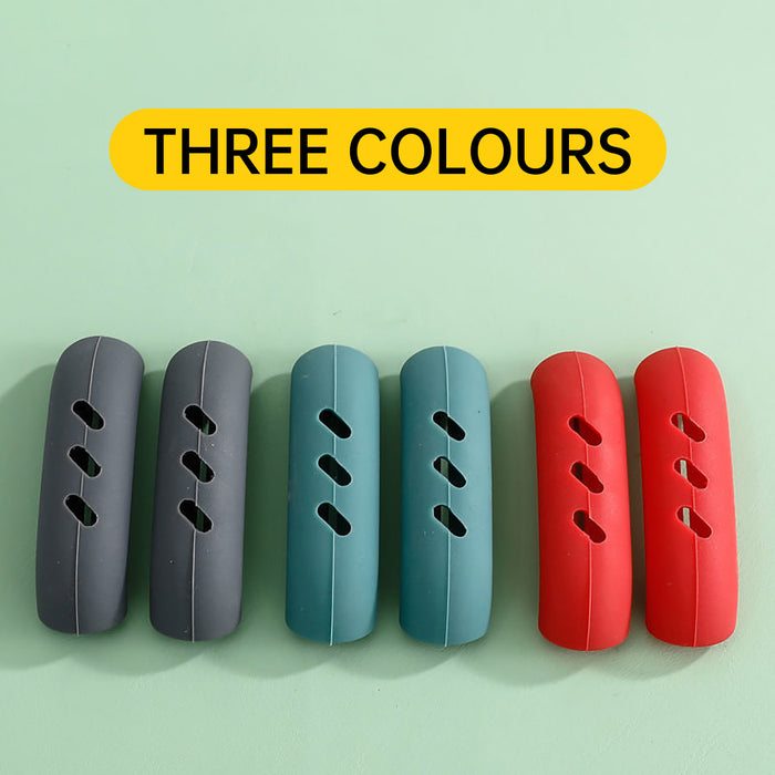 2 Pcs Silicone Pan Handle Covers Heat Resistant