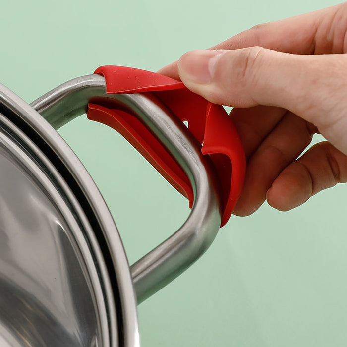 2 Pcs Silicone Pan Handle Covers Heat Resistant