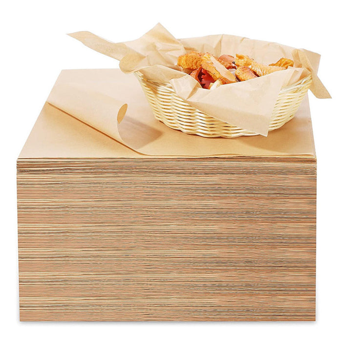 200X Wood Colour BBQ Parchment Deli Sandwich Wrap Paper Oil Paper Recycled Liner