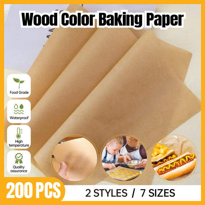 200X Wood Colour BBQ Parchment Deli Sandwich Wrap Paper Oil Paper Recycled Liner