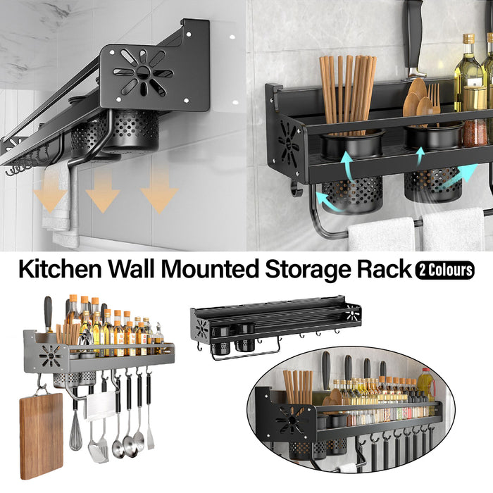 Perforation Free Kitchen Storage Rack Wall Mounted
