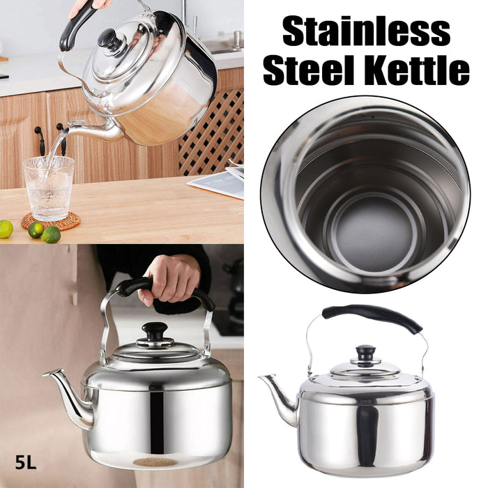 5L Stainless Steel Whistling Kettle Large Capacity