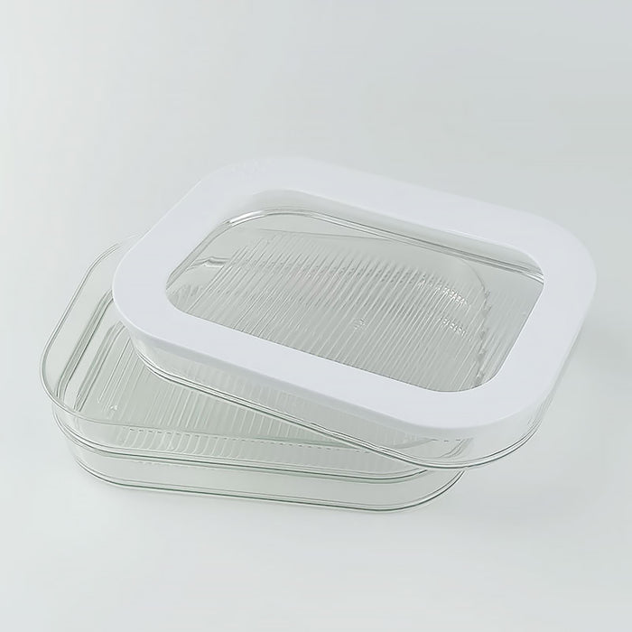 Food Grade Transparent Plastic Freezer Storage Box With Lid