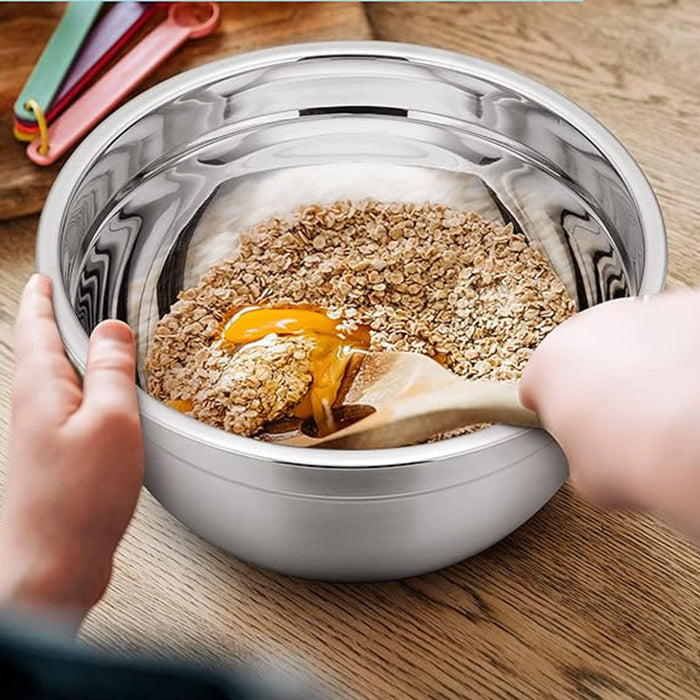 5 Piece Stainless Steel Mixing Bowl Set with Airtight Lids