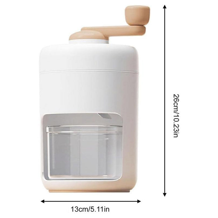 Manual Hand Crank Ice Crusher Machine Food Grade White Brown