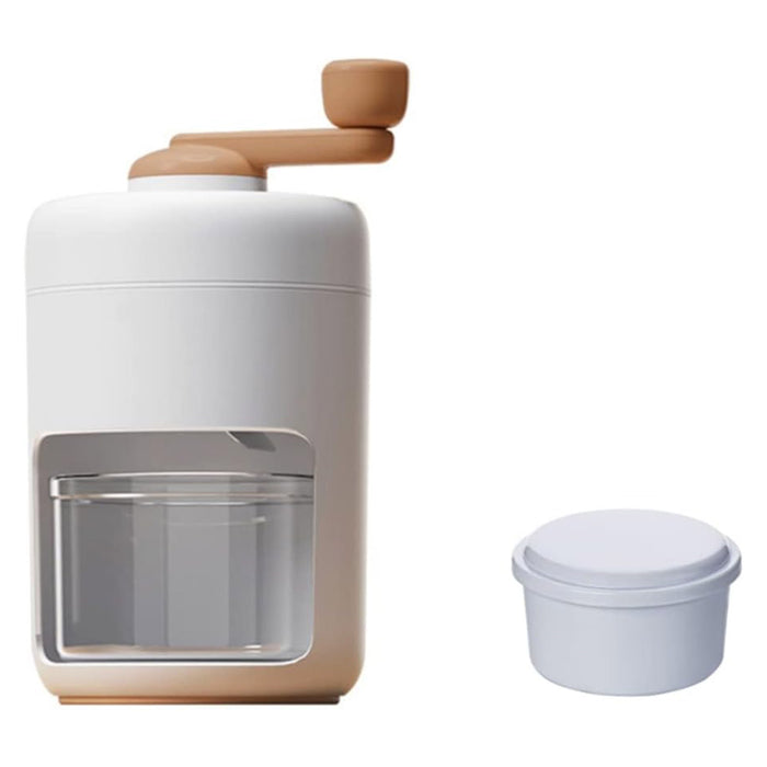 Manual Hand Crank Ice Crusher Machine Food Grade White Brown