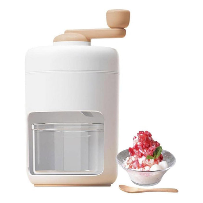 Manual Hand Crank Ice Crusher Machine Food Grade White Brown