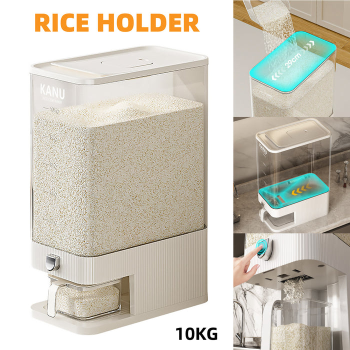 Rice Cereal Dispenser 10KG Transparent Grain Container