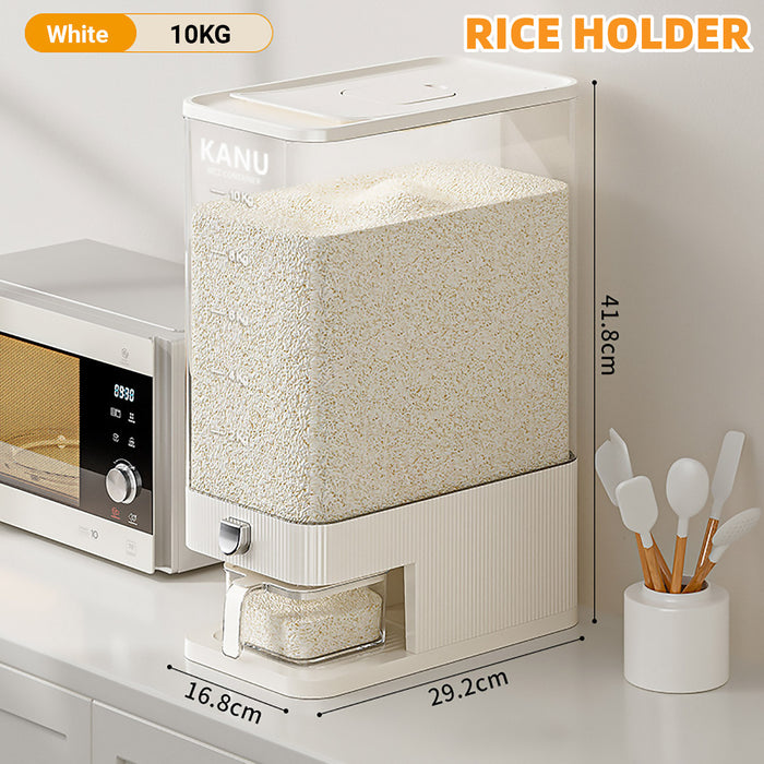 Rice Cereal Dispenser 10KG Transparent Grain Container