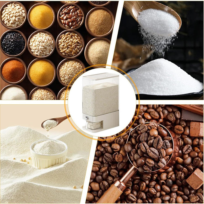 Rice Cereal Dispenser 10KG Transparent Grain Container