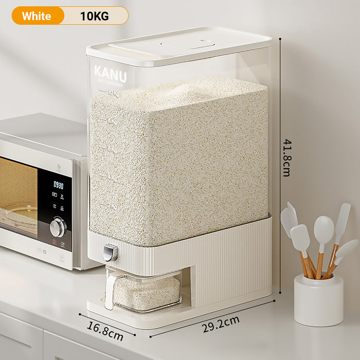 Rice Cereal Dispenser 10KG Transparent Grain Container