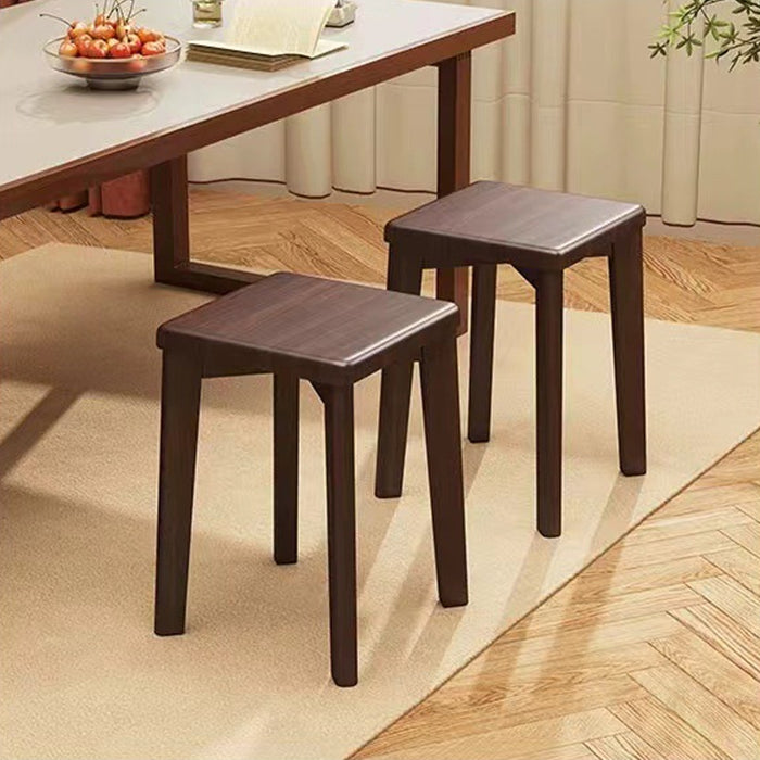 Solid Wood Stool Walnut Colour, 31×31×45cm