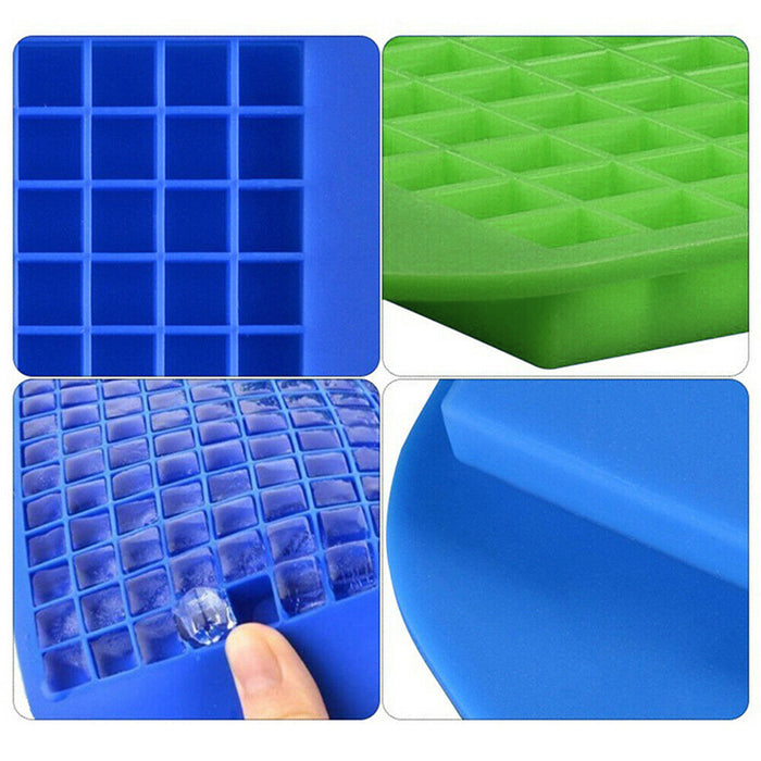 Mini Ice Cube Tray 160-Cube Food-Grade Silicone 24×12×1cm