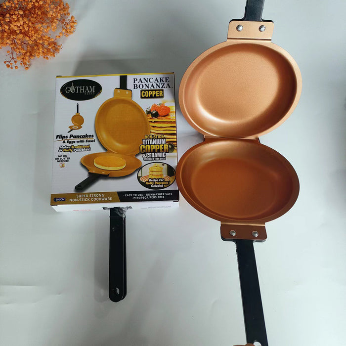 Double-Sided Folding Frying Pan Titanium Steel 18cm for Pancakes and Omelettes