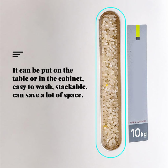 10KG Rice Storage Container with Airtight Seal and Scale