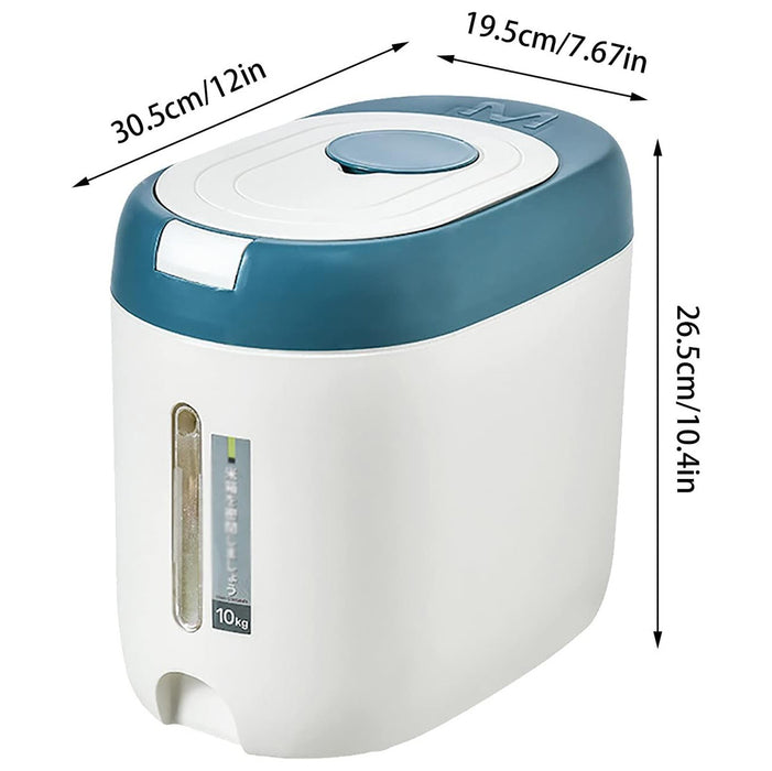 10KG Rice Storage Container with Airtight Seal and Scale