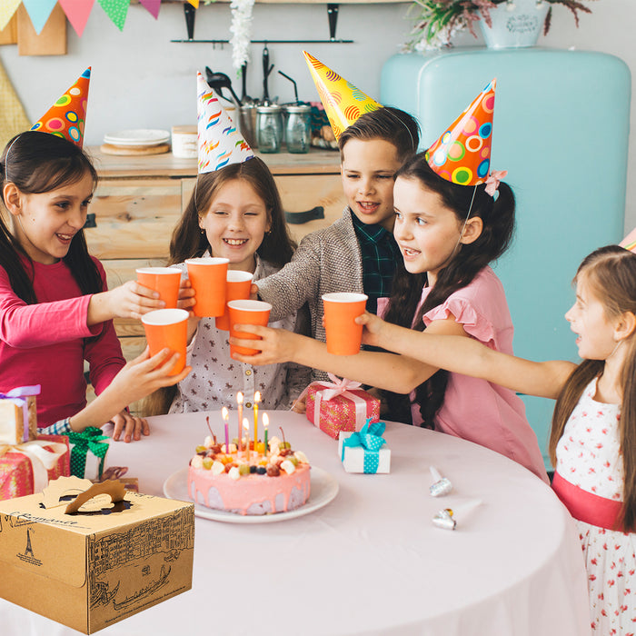 10pcs European Style Kraft Paper Cake Boxes