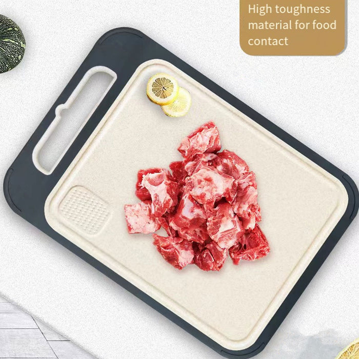 304 Stainless Steel Double Sided Cutting Board Wheat Straw