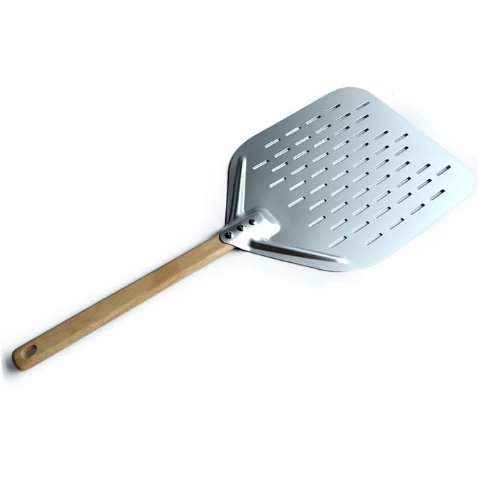 12 Inch Aluminium Alloy Pizza Shovel with Oak Wood Handle 30 x 39.5 cm
