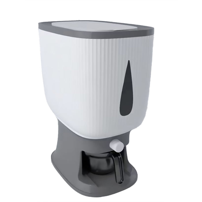 Rice Storage Container 10kg Press-to-Dispense with Clear Window