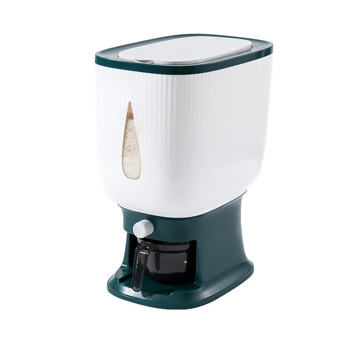 Rice Storage Container 10kg Press-to-Dispense with Clear Window