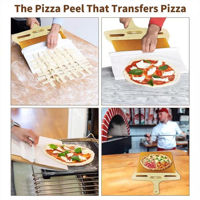 Pizza Peel Sliding Transfer Paddle Food-Grade PP Fiberglass 58 x 30 cm