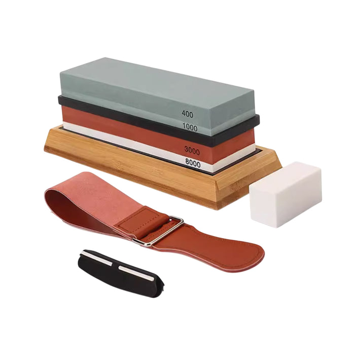 4 Piece Sharpening Stone Set for Kitchen Knives Scissors