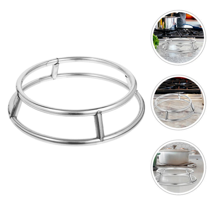 Thickened Stainless Steel Double-Layer Pot Rack Heat Resistant Kitchen Stand