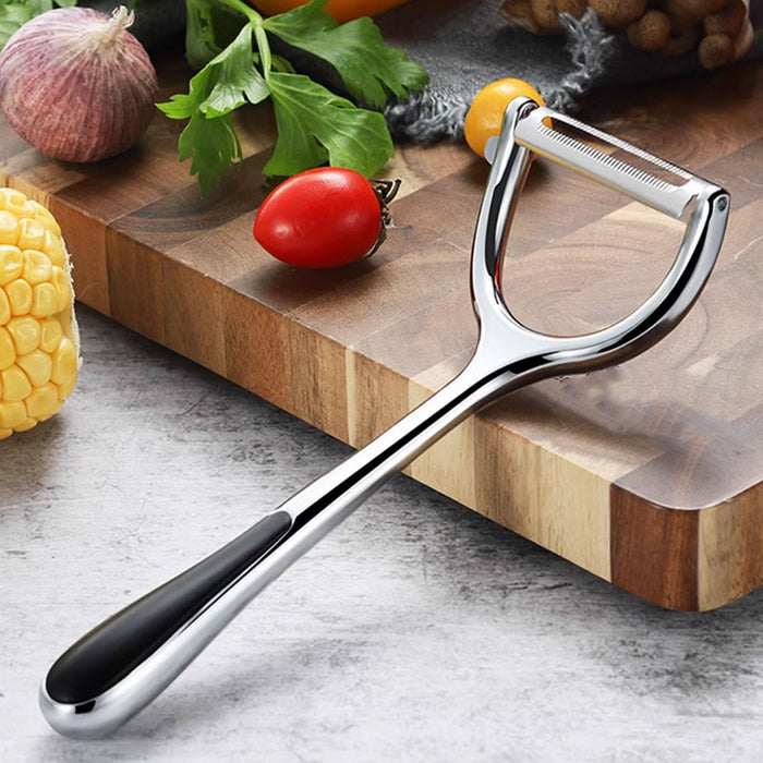 2 Pcs Stainless Steel Peeler Set with Serrated Blades