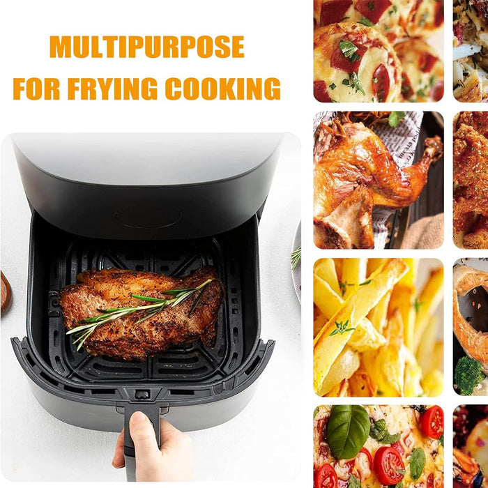 Air Fryer Steaming Plate with Corner Protectors Oil Separator 23x24cm