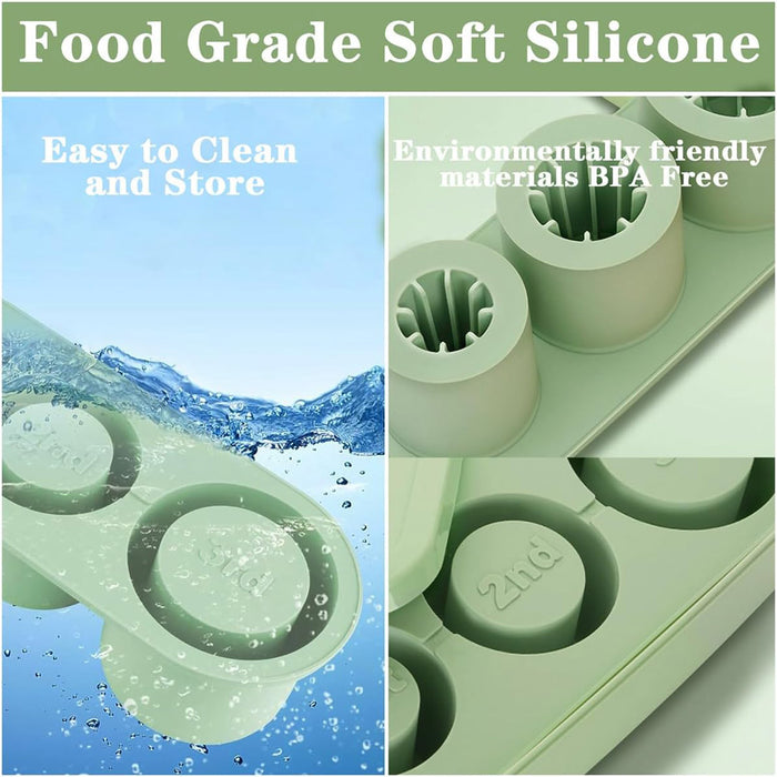 Silicone Ice Cube Tray with Lid for 20oz 30oz 40oz Tumblers