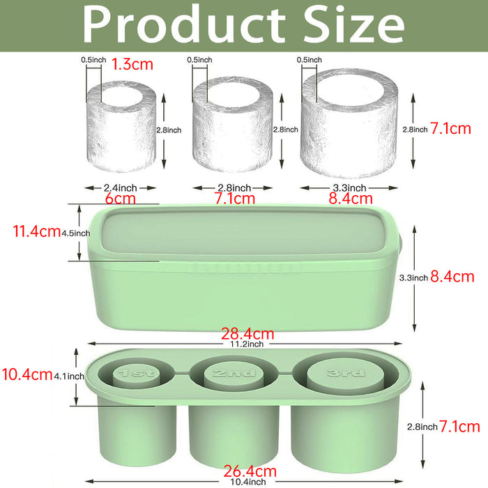 Silicone Ice Cube Tray with Lid for 20oz 30oz 40oz Tumblers