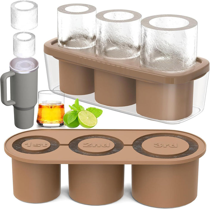 Silicone Ice Cube Tray with Lid for 20oz 30oz 40oz Tumblers