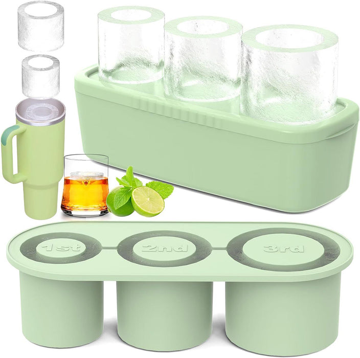 Silicone Ice Cube Tray with Lid for 20oz 30oz 40oz Tumblers