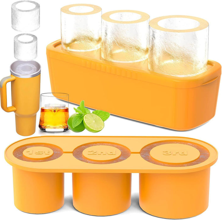 Silicone Ice Cube Tray with Lid for 20oz 30oz 40oz Tumblers