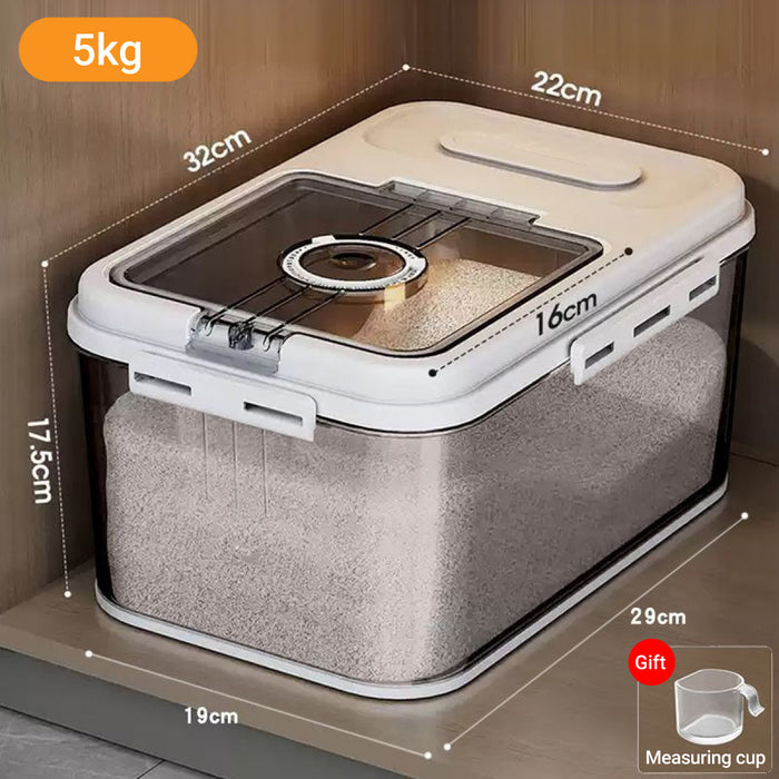2.5kg 5kg Rice Storage Container with Magnetic Lid