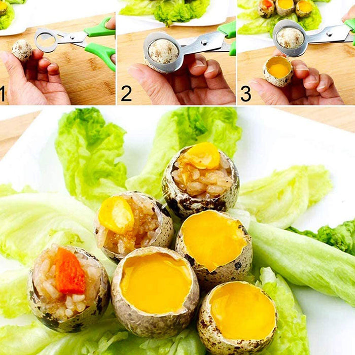 Stainless Steel Pigeon and Quail Egg Scissors Cracker Opener Tool