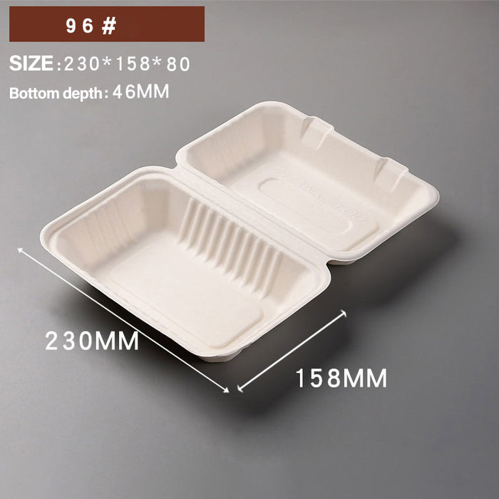 200/250PCS Biodegradable Compostable Clamshell Food Boxes for Hot Food